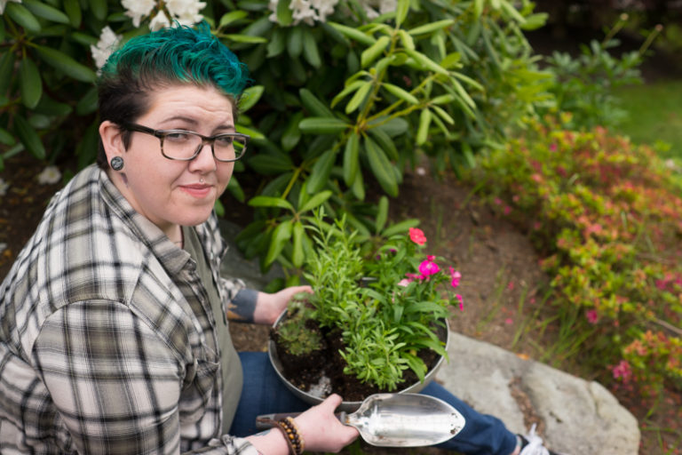 Gardening with Mx. O | Body-Positive Portrait Photography Sessions in Seattle, WA